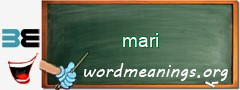 WordMeaning blackboard for mari